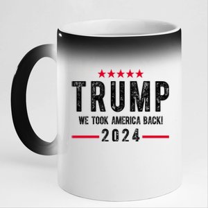 Trump Won Take America Back 2024 11oz Black Color Changing Mug