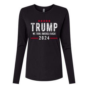 Trump Won Take America Back 2024 Womens Cotton Relaxed Long Sleeve T-Shirt