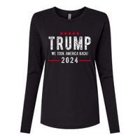 Trump Won Take America Back 2024 Womens Cotton Relaxed Long Sleeve T-Shirt