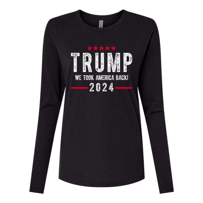 Trump Won Take America Back 2024 Womens Cotton Relaxed Long Sleeve T-Shirt