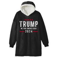 Trump Won Take America Back 2024 Hooded Wearable Blanket