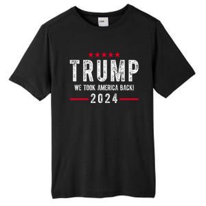 Trump Won Take America Back 2024 Tall Fusion ChromaSoft Performance T-Shirt