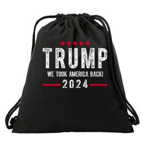 Trump Won Take America Back 2024 Drawstring Bag