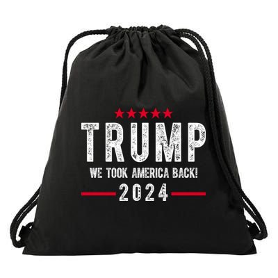 Trump Won Take America Back 2024 Drawstring Bag