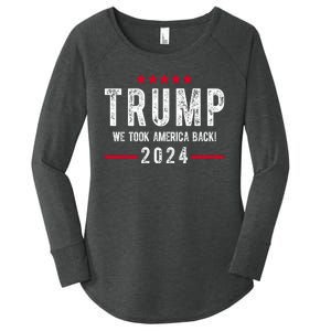 Trump Won Take America Back 2024 Women's Perfect Tri Tunic Long Sleeve Shirt