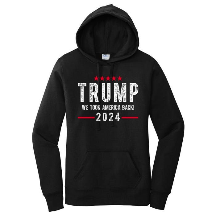 Trump Won Take America Back 2024 Women's Pullover Hoodie