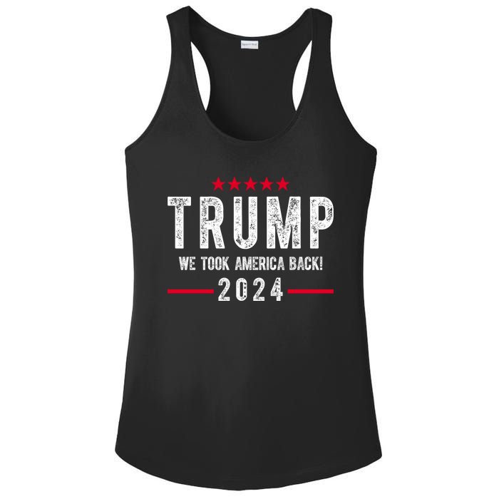 Trump Won Take America Back 2024 Ladies PosiCharge Competitor Racerback Tank