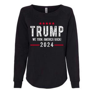 Trump Won Take America Back 2024 Womens California Wash Sweatshirt