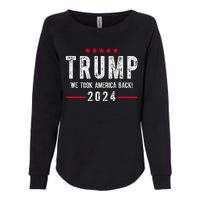 Trump Won Take America Back 2024 Womens California Wash Sweatshirt