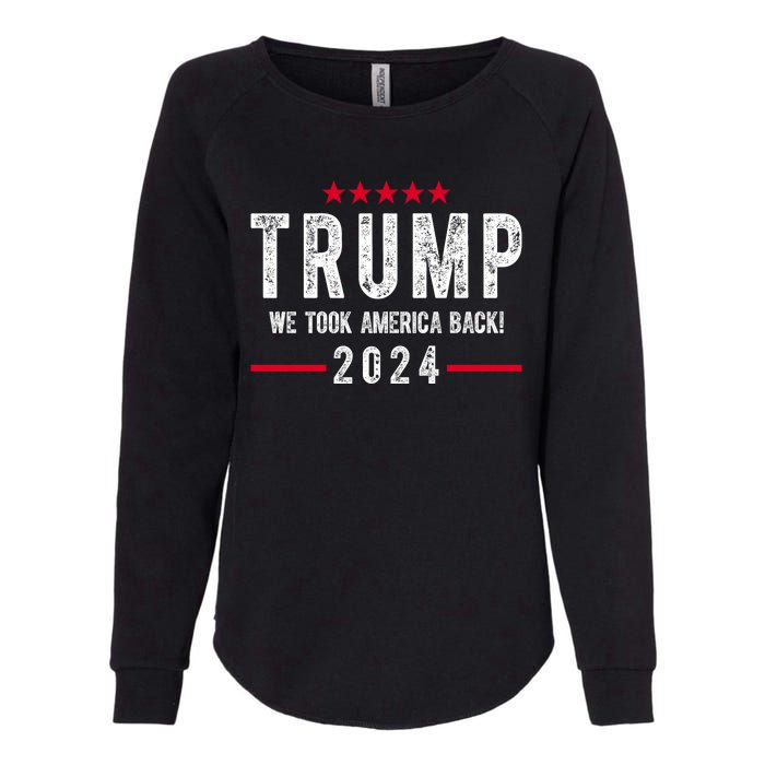 Trump Won Take America Back 2024 Womens California Wash Sweatshirt