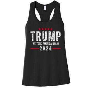 Trump Won Take America Back 2024 Women's Racerback Tank