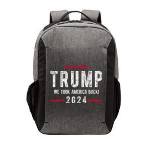 Trump Won Take America Back 2024 Vector Backpack