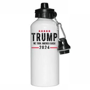 Trump Won Take America Back 2024 Aluminum Water Bottle