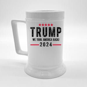 Trump Won Take America Back 2024 Beer Stein