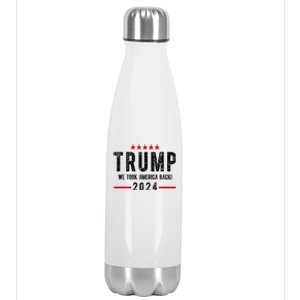 Trump Won Take America Back 2024 Stainless Steel Insulated Water Bottle