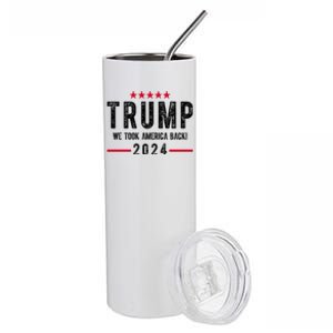 Trump Won Take America Back 2024 Stainless Steel Tumbler