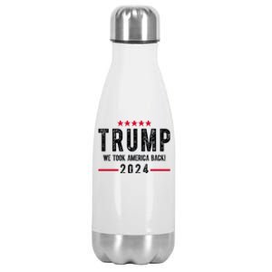 Trump Won Take America Back 2024 Stainless Steel Insulated Water Bottle