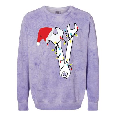 Tool Wrench Technician Mechanic Engineer Christmas Colorblast Crewneck Sweatshirt