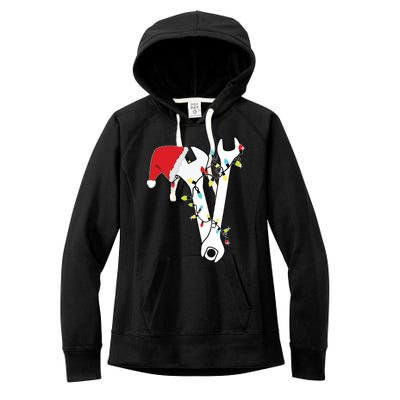 Tool Wrench Technician Mechanic Engineer Christmas Women's Fleece Hoodie