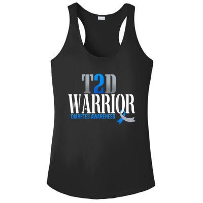 T2D Warrior Type 2 Diabetes Awareness Month Ladies PosiCharge Competitor Racerback Tank