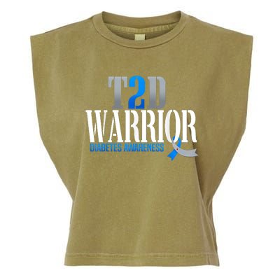 T2D Warrior Type 2 Diabetes Awareness Month Garment-Dyed Women's Muscle Tee