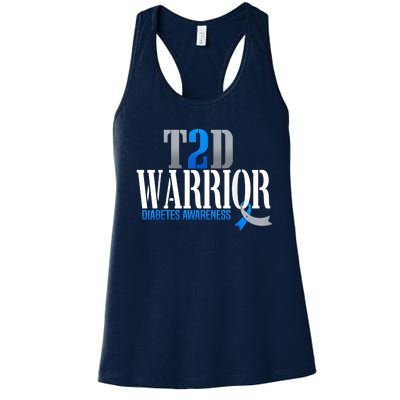 T2D Warrior Type 2 Diabetes Awareness Month Women's Racerback Tank