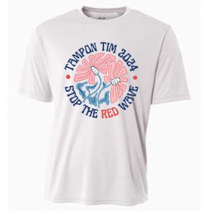 Tim Walz Tampon 2024 Presidential Race Vote Blue Madam President Kamala Cooling Performance Crew T-Shirt