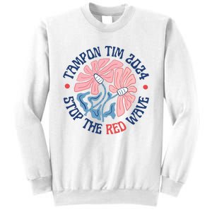 Tim Walz Tampon 2024 Presidential Race Vote Blue Madam President Kamala Sweatshirt