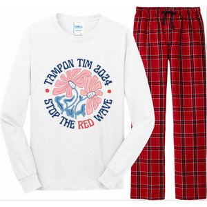 Tim Walz Tampon 2024 Presidential Race Vote Blue Madam President Kamala Long Sleeve Pajama Set