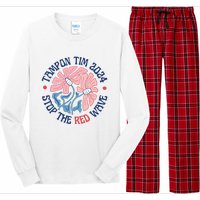 Tim Walz Tampon 2024 Presidential Race Vote Blue Madam President Kamala Long Sleeve Pajama Set