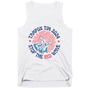 Tim Walz Tampon 2024 Presidential Race Vote Blue Madam President Kamala Tank Top