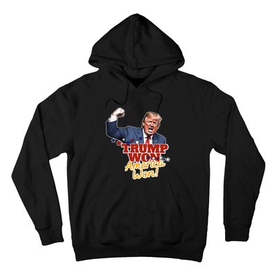 Trump Won Trump Won Again 2024 Election President 47th Usa Hoodie