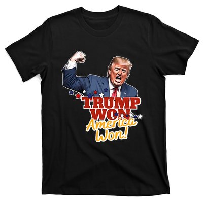 Trump Won Trump Won Again 2024 Election President 47th Usa T-Shirt