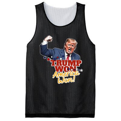 Trump Won Trump Won Again 2024 Election President 47th Usa Mesh Reversible Basketball Jersey Tank