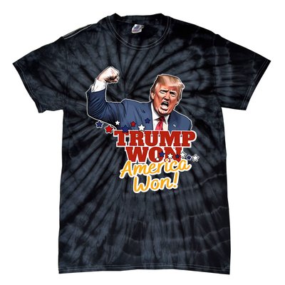 Trump Won Trump Won Again 2024 Election President 47th Usa Tie-Dye T-Shirt