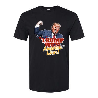 Trump Won Trump Won Again 2024 Election President 47th Usa Softstyle CVC T-Shirt