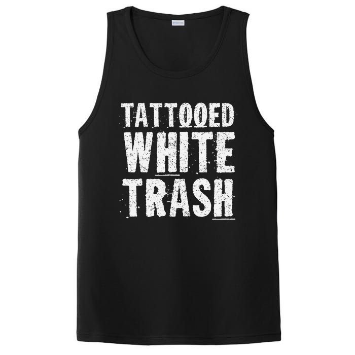 Tattooed White Trash Funny Ironic Distressed Tattoo Artist PosiCharge Competitor Tank