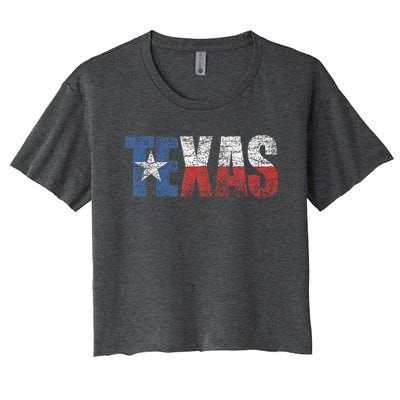 Texas Women Texas State Flag Women's Crop Top Tee