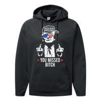 Trump Were Taking America Back You Missed Bitch Performance Fleece Hoodie