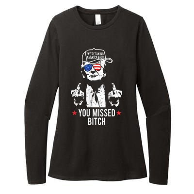 Trump Were Taking America Back You Missed Bitch Womens CVC Long Sleeve Shirt