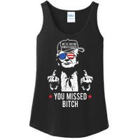 Trump Were Taking America Back You Missed Bitch Ladies Essential Tank