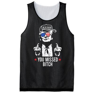 Trump Were Taking America Back You Missed Bitch Mesh Reversible Basketball Jersey Tank