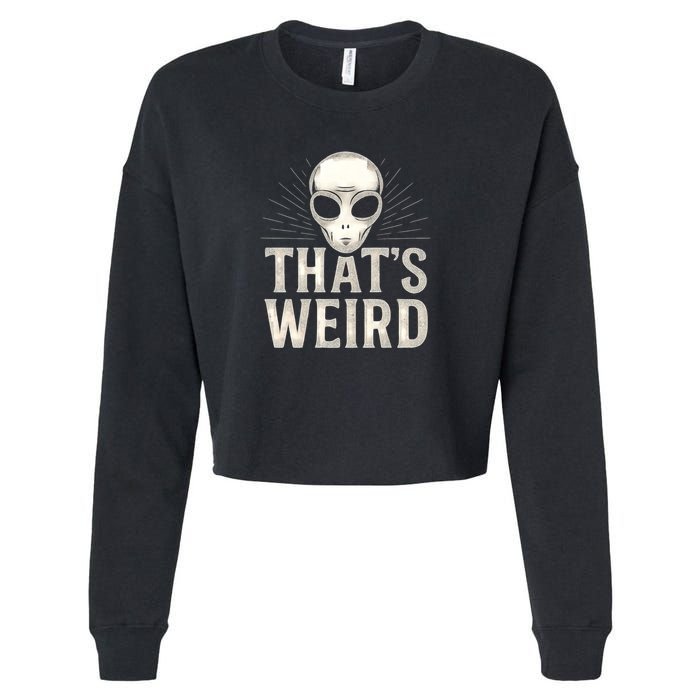 That's Weird Cropped Pullover Crew