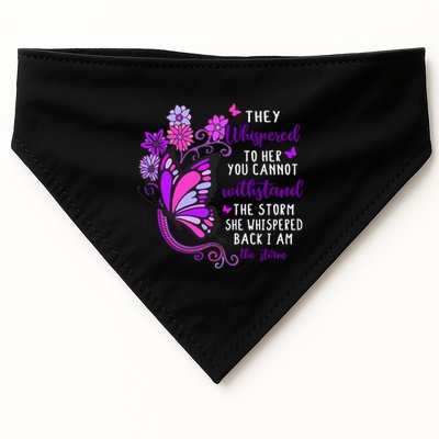 They Whispered To Her You Cannot Withstand The Storm Meaningful Gift USA-Made Doggie Bandana