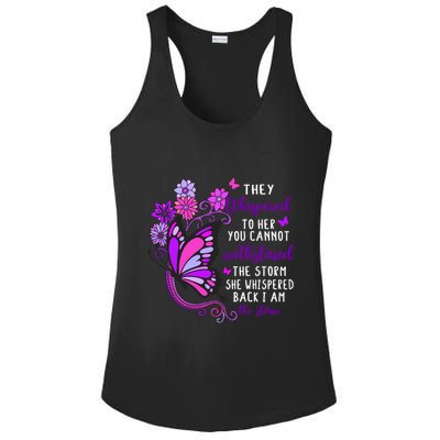 They Whispered To Her You Cannot Withstand The Storm Meaningful Gift Ladies PosiCharge Competitor Racerback Tank