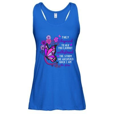 They Whispered To Her You Cannot Withstand The Storm Meaningful Gift Ladies Essential Flowy Tank