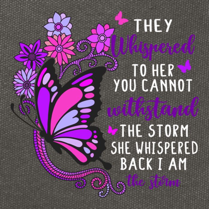They Whispered To Her You Cannot Withstand The Storm Meaningful Gift Cotton Canvas Backpack