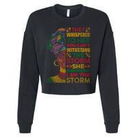 They Whispered To Her You Cannot Withstand The Storm Gift Cropped Pullover Crew