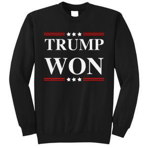 Trump Won Tall Sweatshirt