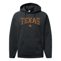 Texas Women Texas State Map Performance Fleece Hoodie